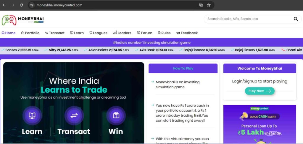 MoneyBhai Review – MoneyBhai Virtual Trading App