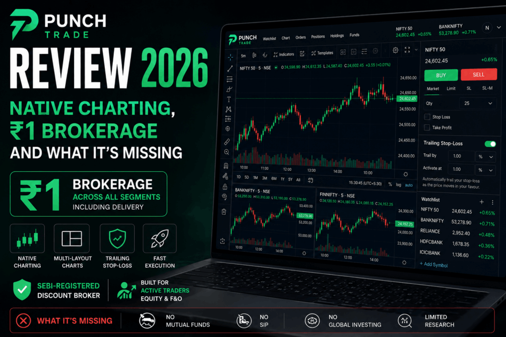 Punch Trade Review 2026 Native Charting, ₹1 Brokerage and What It's Missing